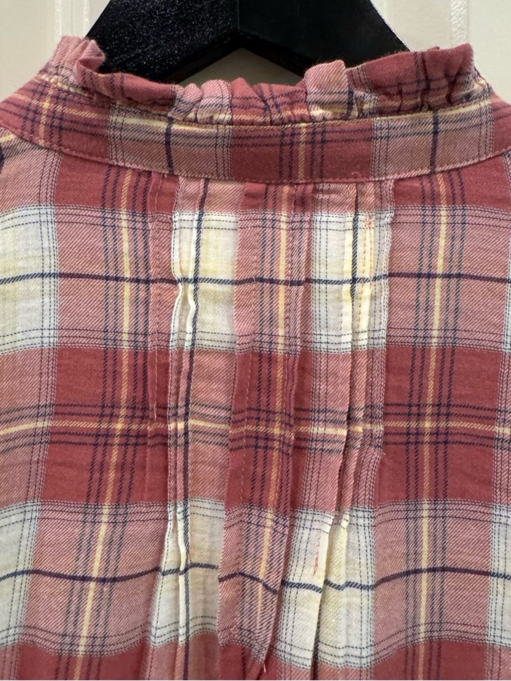 BNWT Trovata Bird of Paradis Finley Pintuck Blouse Canyonplaid Womens XS $206 - Picture 9 of 13